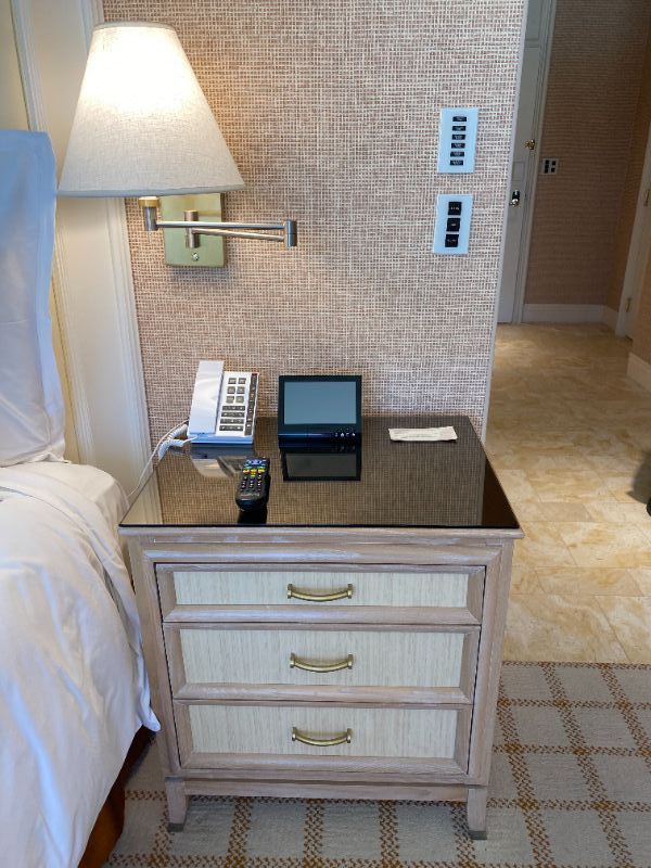 Photo 1 of 3 DRAWER NIGHT STAND WITH GLASS TOP 26L X 00W X 29H INCHES
