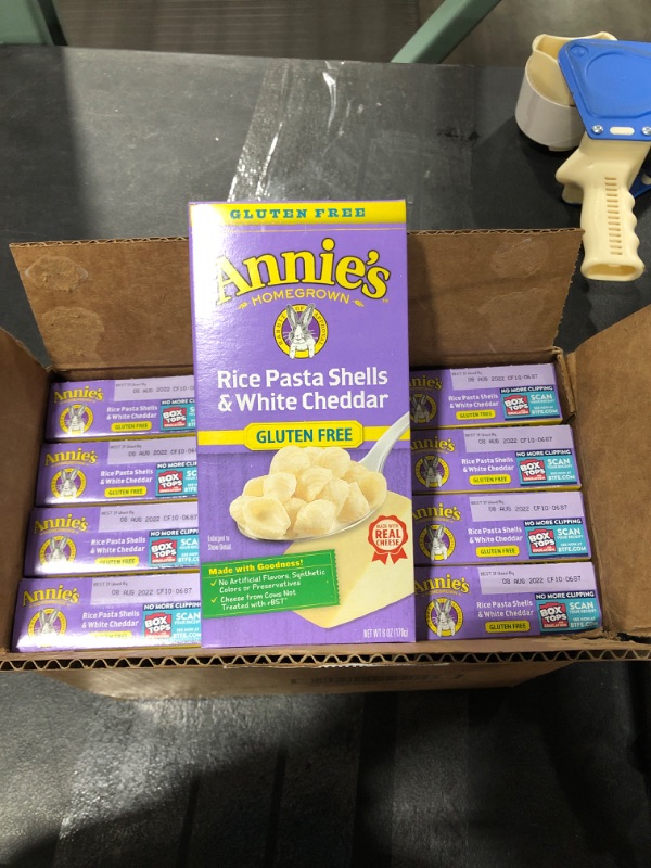 Photo 2 of Annie's Homegrown Rice Shells and Creamy White Cheddar Gluten Free Macaroni & Cheese (Pack of 9) BEST BY AUG. 2022 
