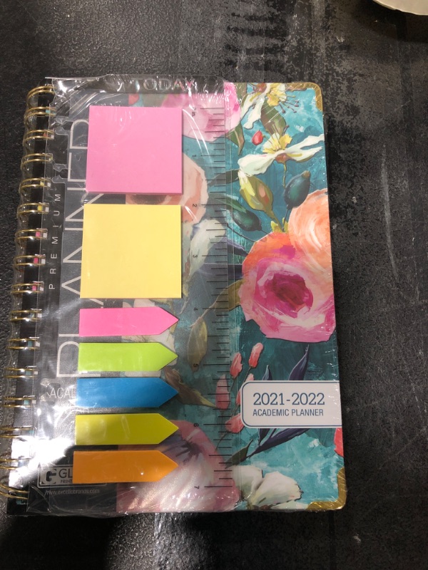 Photo 2 of 2021-2022 - Hardcover Planner - TEAL FLORAL
