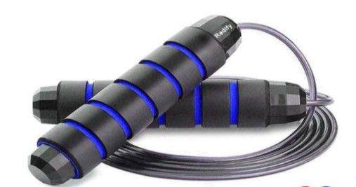 Photo 1 of  Skipping Rope with Ball Bearings Rapid Speed Jump Rope Cable and 6” Memory Foam Handles Ideal for Aerobic Exercise Like Speed Training, Extreme Jumping, Endurance Training and Fitness Gym
