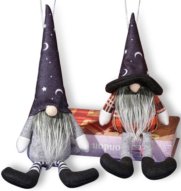 Photo 1 of 2 Pcs Cute Halloween Plush Gnomes Decorations 

