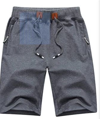 Photo 1 of MO GOOD Mens Casual Shorts Workout Fashion Comfy Camo Shorts Breathable Big and Tall Shorts- Grey- 32-33
