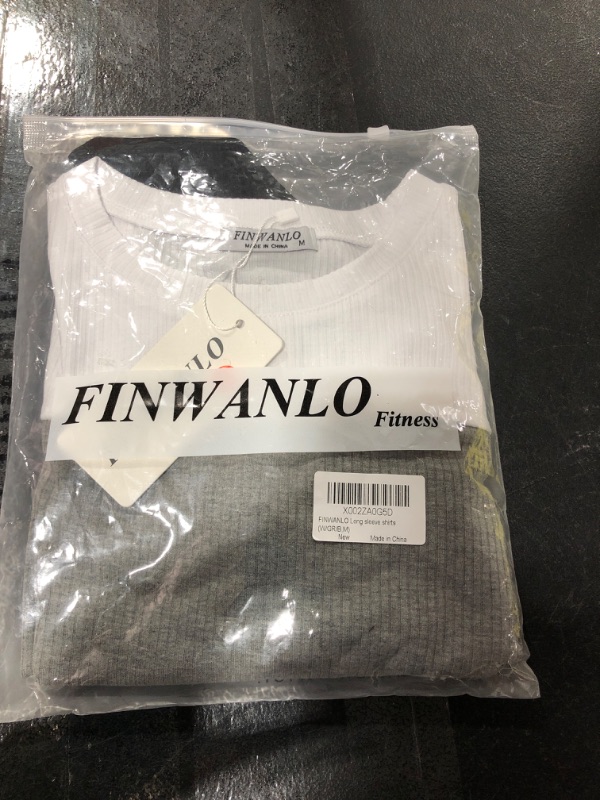 Photo 2 of FINWANLO Long Sleeve T Shirts for Women Casual Blouses Tunic Tops Cute Color Block Blouses Tee Shirt - Medium
