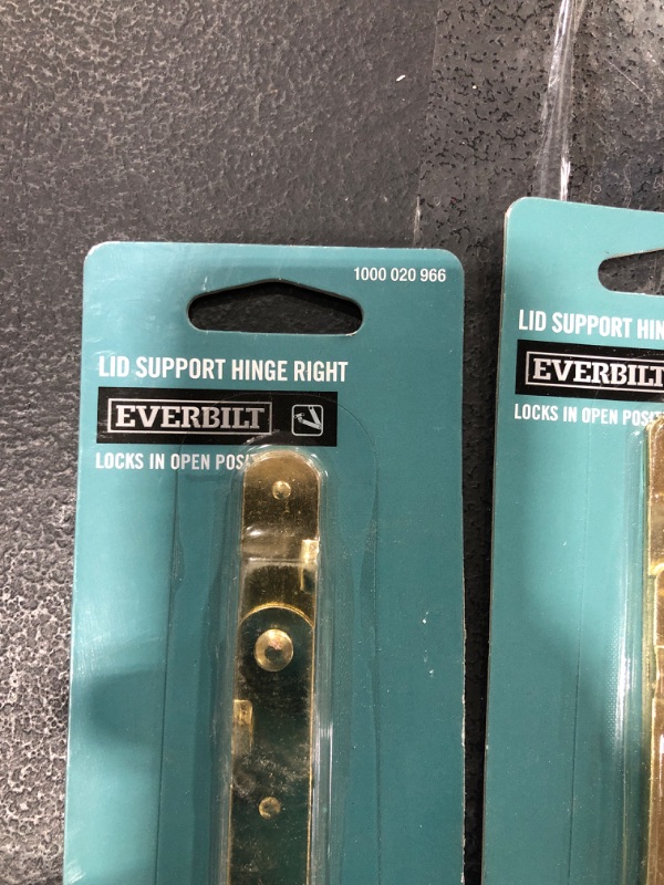 Photo 3 of 4 PACK- Everbilt Bright Brass Lid Support Right-Hand Hinges