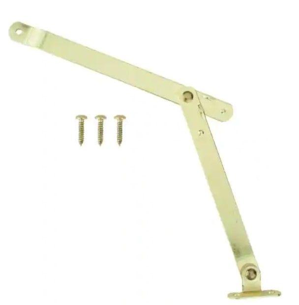 Photo 1 of 5 PACK -Everbilt Bright Brass Lid Support Left Hand Hinges