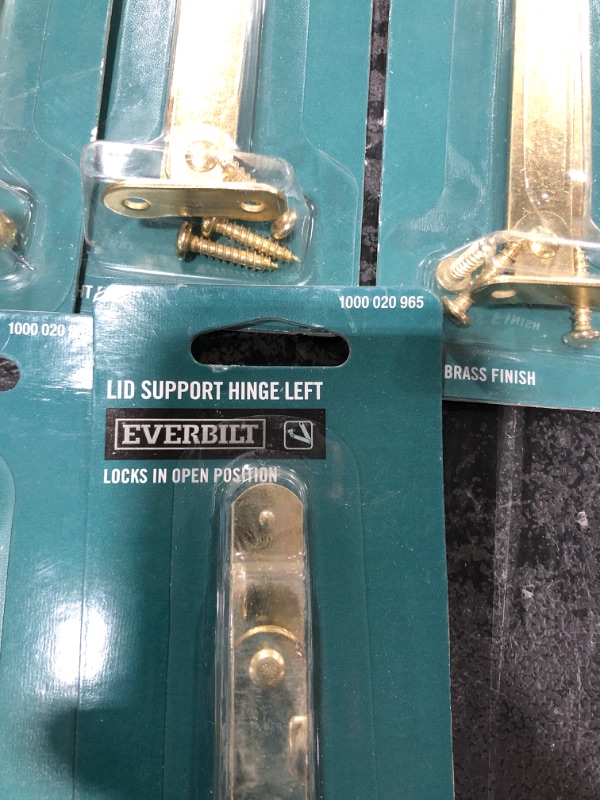 Photo 3 of 5 PACK -Everbilt Bright Brass Lid Support Left Hand Hinges