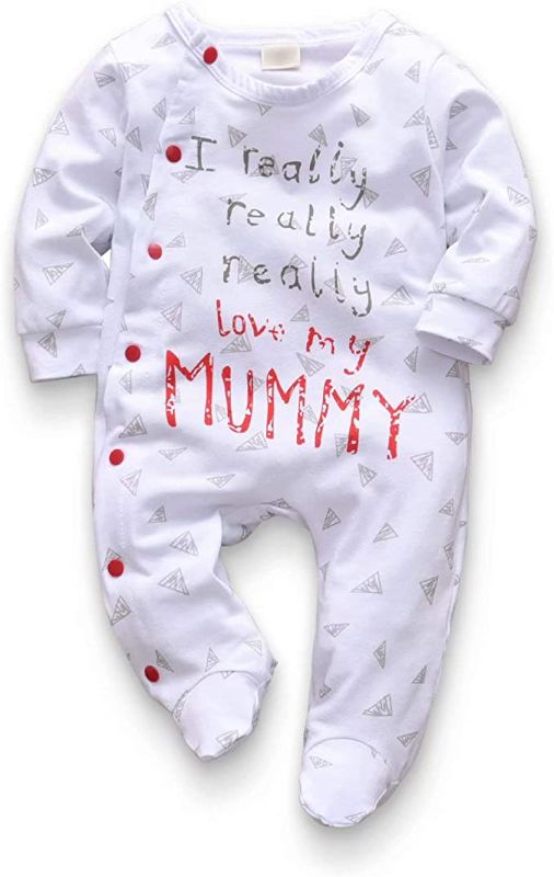 Photo 1 of IFFEI Baby Boys and Girls Unisex Bodysuit Letter Print Long-Sleeve Onesies Jumpsuit Set
3-6 MONTHS