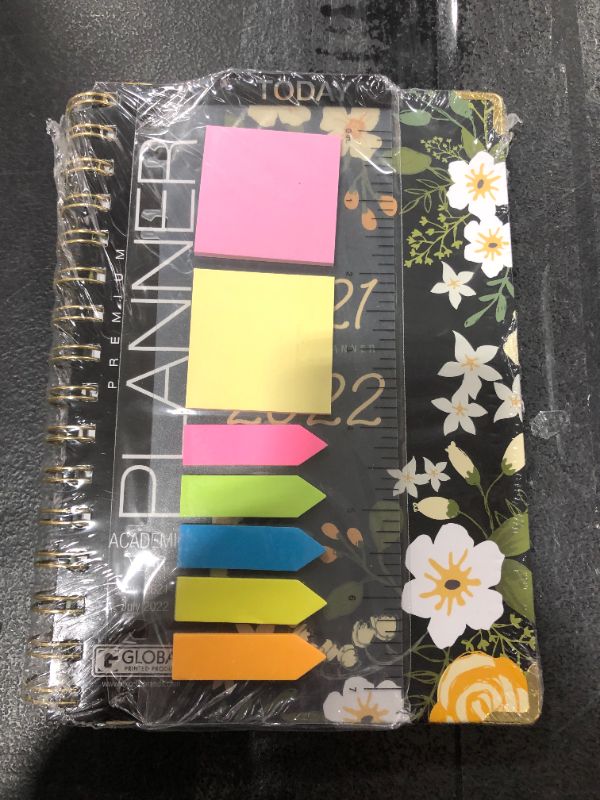 Photo 1 of 2021-2022 HARDCOVER BLACK FLORAL PLANNER 