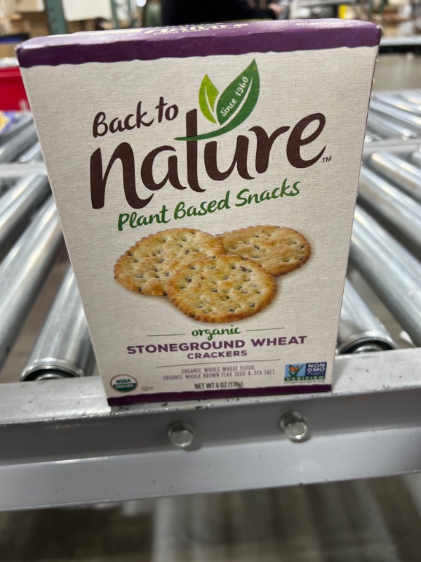 Photo 3 of 2boxes of Back to Nature Crackers, Organic Stoneground Wheat, 6 Ounce
BEST BY: 05/16/2022