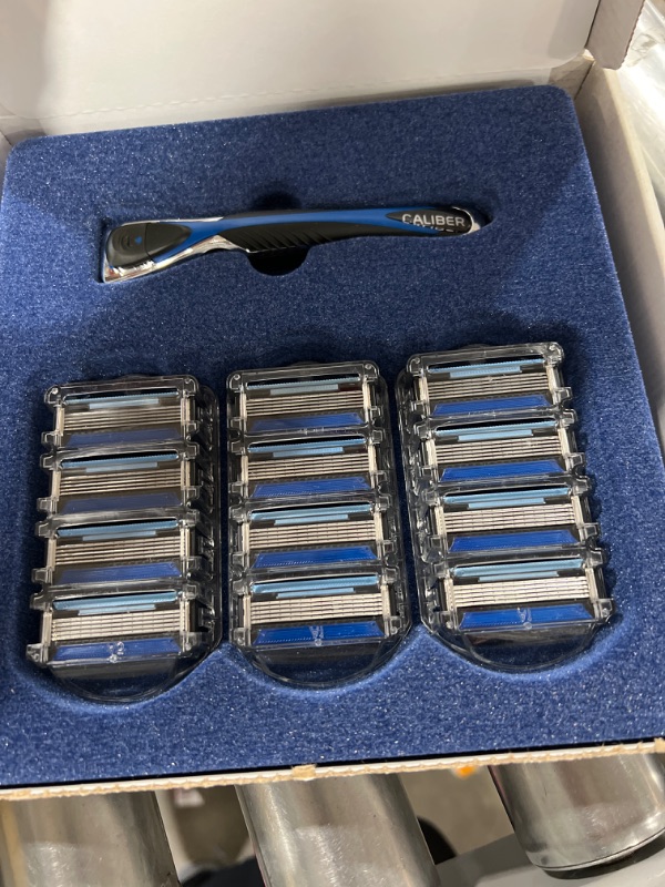 Photo 2 of Personna Men's 5 Blade Razor System - Mens Shaving Razors - Razor Handle with 12 Replacement Cartridges
