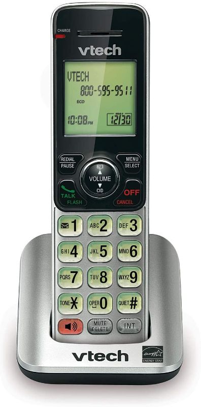 Photo 1 of VTech CS6609 Cordless Accessory Handset - Requires a compatible phone system purchased separately (VTech CS6619, CS6629, CS6648, or CS6649),Silver/black