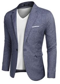 Photo 1 of COOFANDY Men's Casual Suit Blazer Jackets Lightweight Sports Coats One Button