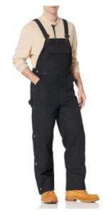 Photo 1 of Amazon Essentials Men's Duck Bib Quilt Lined Overall, 38x29