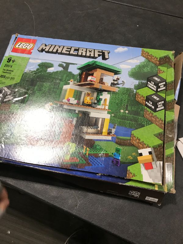 Photo 2 of LEGO Minecraft The Modern Treehouse 21174 Giant Treehouse Building Kit Playset; Fun Toy for Minecraft-Gaming Kids; New 2021 (909 Pieces)