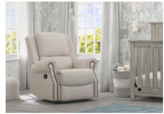 Photo 1 of Delta Children Drake Nursery Glider Swivel Recliner, Flax