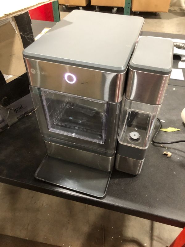 Photo 2 of GE Profile Opal | Countertop Nugget Ice Maker with Side Tank | Portable Ice Machine with Bluetooth Connectivity | Smart Home Kitchen Essentials | Stainless Steel Finish | Up to 24 lbs. of Ice Per Day