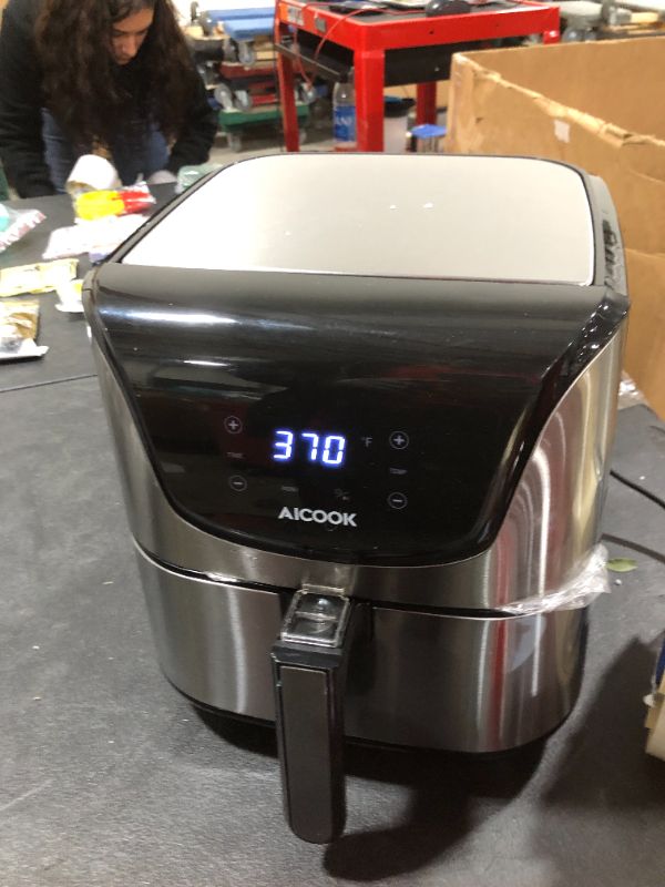 Photo 1 of AICOOK Air Fryer 5.8Qt, Dishwasher-Safe, 40 Recipe, Roasting, Baking, Grilling
