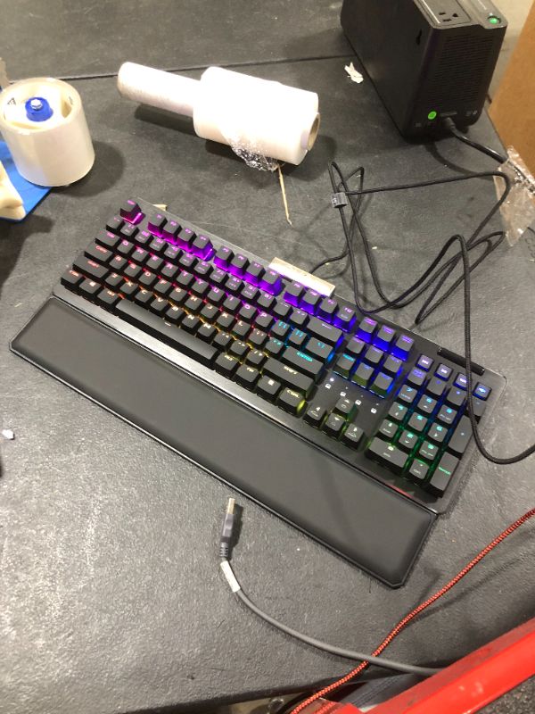 Photo 2 of EVGA Z15 RGB Gaming Keyboard, RGB Backlit LED, Hotswappable Mechanical Kailh Speed Silver Switches (Linear), 821-W1-15US-KR
