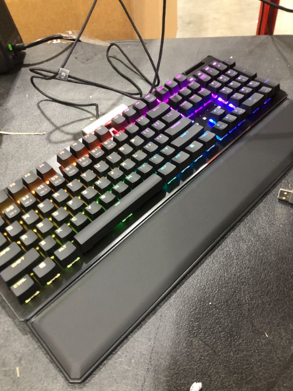 Photo 3 of EVGA Z15 RGB Gaming Keyboard, RGB Backlit LED, Hotswappable Mechanical Kailh Speed Silver Switches (Linear), 821-W1-15US-KR
