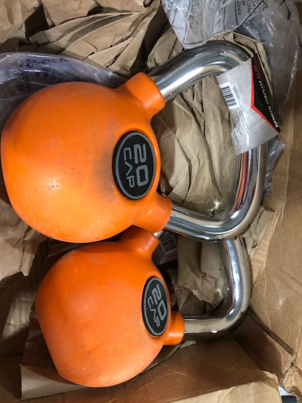 Photo 2 of 2 OF THE CAP Barbell Rubber Color Coated Kettlebells with Chrome Handle
