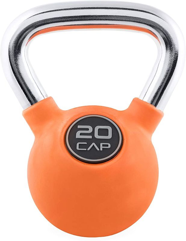 Photo 1 of 2 OF THE CAP Barbell Rubber Color Coated Kettlebells with Chrome Handle
