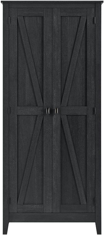 Photo 1 of Ameriwood HOME SystemBuild Farmington 31.5 inch Wide Storage Cabinet, Black Oak
