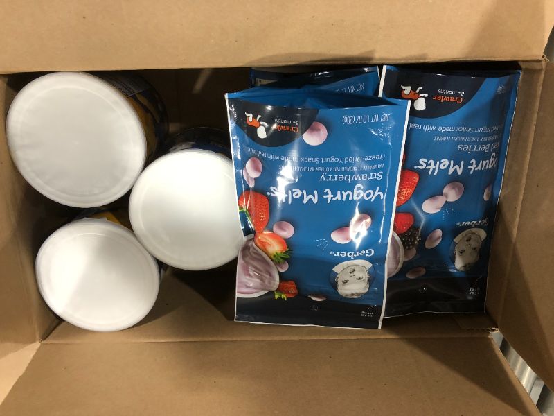 Photo 1 of Gerber Up Age Snacks Variety Pack - Puffs, Yogurt Melts & Lil Crunchies, 9 Count
Best By 12/23/21