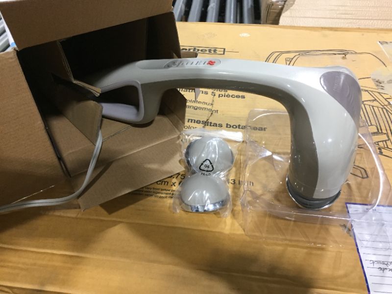 Photo 1 of HoMedics Percussion Action Massager with Heat | Adjustable Intensity , Dual Pivoting Heads | 2 Sets Interchangeable Nodes , Heated Muscle Kneading for Back , Shoulders , Feet , Legs , & Neck
