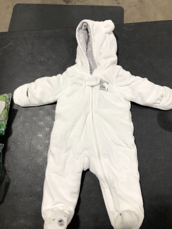 Photo 2 of Simple Joys by Carter's Baby Fleece Footed Jumpsuit Pram, Ivory, 
SIZE 3-6MOS
