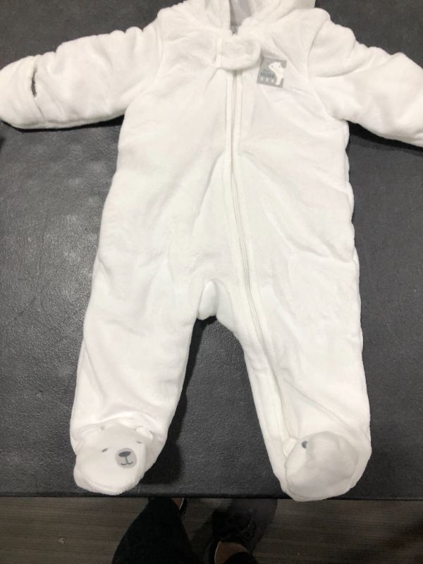 Photo 4 of Simple Joys by Carter's Baby Fleece Footed Jumpsuit Pram, Ivory, 
SIZE 3-6MOS
