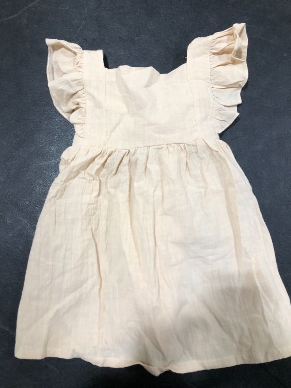Photo 1 of TODDLER GIRL DRESS 
SIZE 2T BEIGE