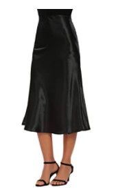 Photo 1 of ALCEA ROSEA Womens High Waist Midi Skirt Fishtail Silky Satin Skirt Work Party Pencil Bias Cutting Skirt
SIZE M