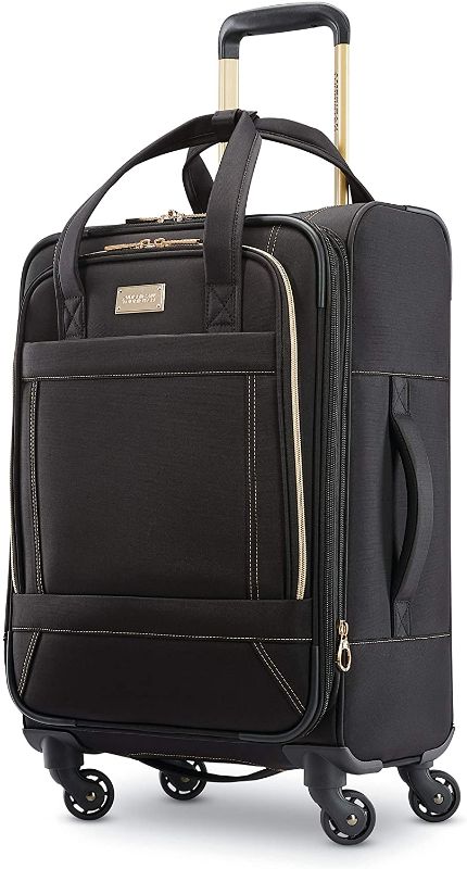 Photo 1 of American Tourister Belle Voyage Softside Luggage with Spinner Wheels, Black, 21"
