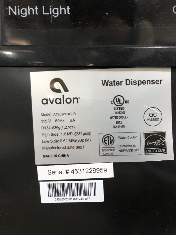 Photo 4 of Avalon Bottom Loading Water Cooler Water Dispenser with BioGuard- 3 Temperature Settings - Hot, Cold & Room Water, Durable Stainless Steel Construction, Anti-Microbial Coating- UL/Energy Star Approved
