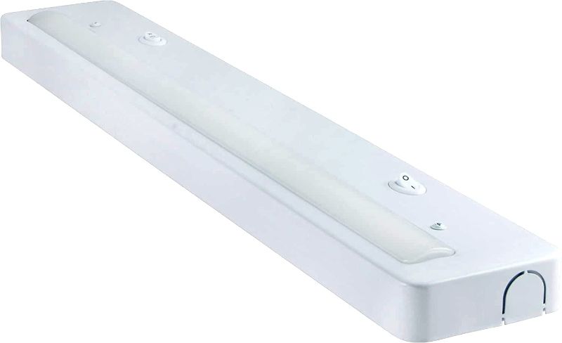 Photo 1 of 2 PACK! GE 34289 LED Under Cabinet Fixture, Direct Wire, 1100 Lumens, 97 CRI, Light Color Selection, On/Off Switch, in-Wall Dimmer Compatible, Steel Housing, 24 Inch, White
