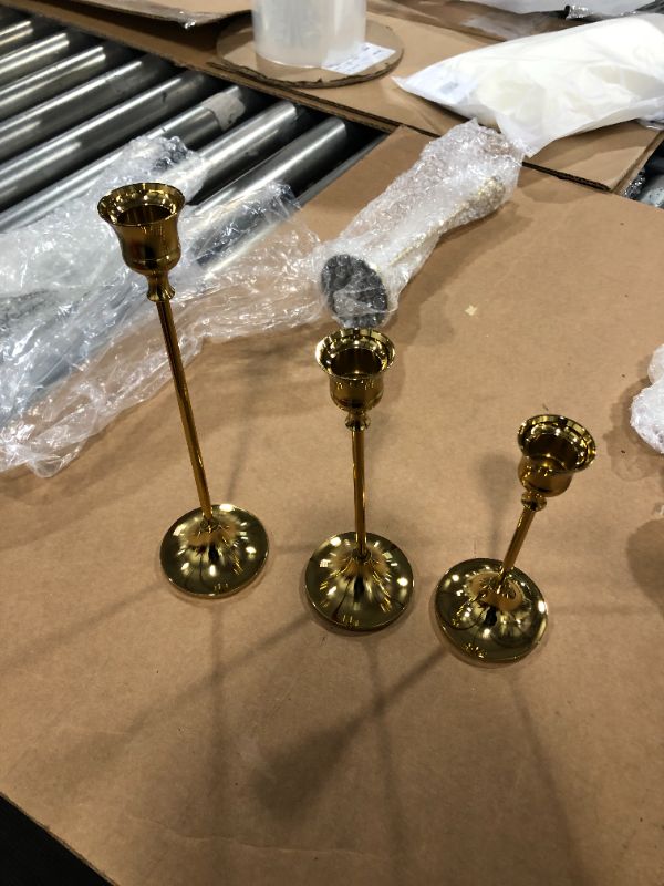 Photo 1 of 30 PACK GOLD CANDLEHOLDERS 3 SIZES 