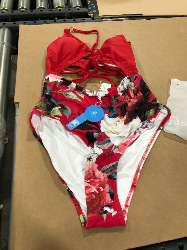 Photo 2 of Ariel Floral Cutout One Piece Swimsuit
XL