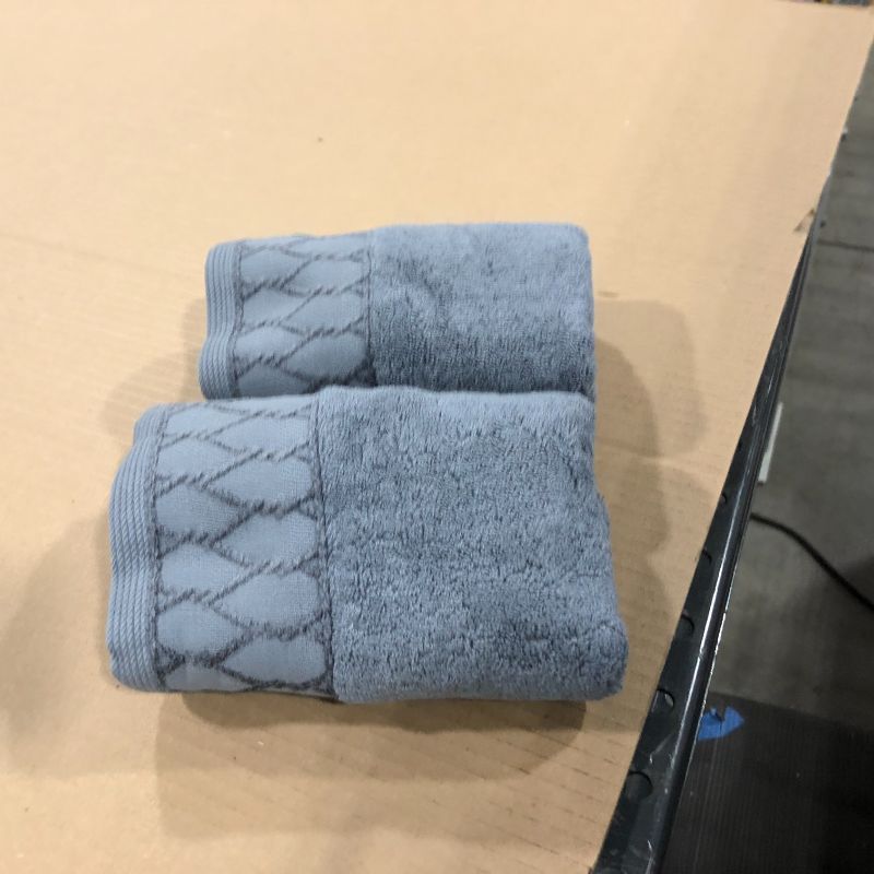 Photo 1 of 15x30inch Luxury hand towels... Grey... 2 pack...