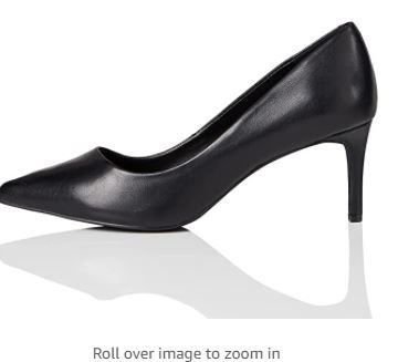 Photo 1 of find. Women's Mid Heel Leather Pumps Black), US 6.5
