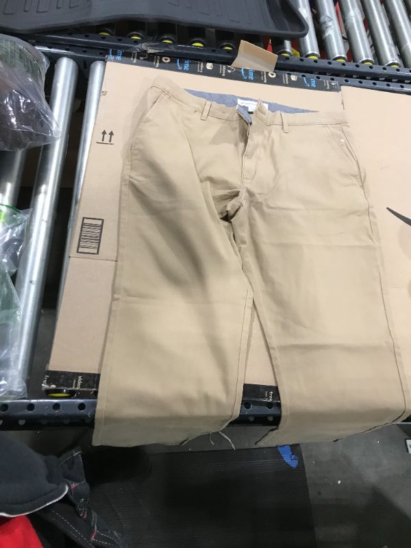 Photo 1 of Amazon Essentials Men's Straight-Fit Casual Stretch Khaki, 36 x 30