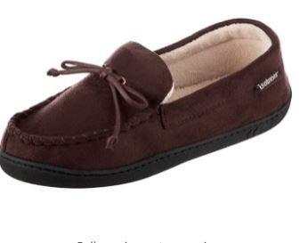 Photo 1 of isotoner Men's Microsuede Moccasin Slipper with Cooling Memory Foam for Indoor/Outdoor Comfort, Size 10-11