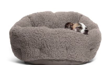 Photo 1 of Best Friends by Sheri Deep Dish™ Sherpa Cuddler Pet Dog Bed, Standard Gray