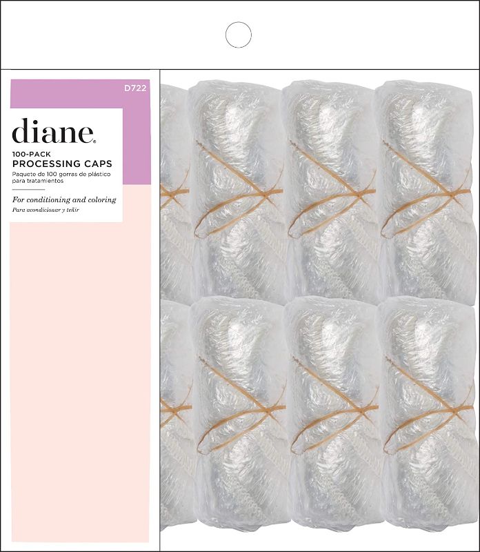 Photo 1 of Diane Disposable Clear Processing Hair Caps, For Salons, DIY, Conditioning, Dyeing, Hair Treatments, Bag of 100, D722