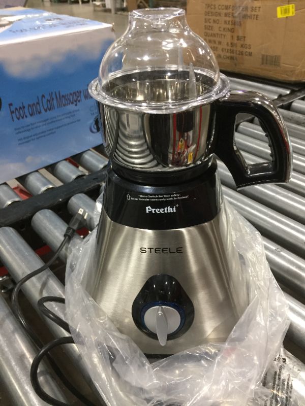 Photo 2 of Preethi Mixer Grinder, 13 x 8.6 x 12.5 inches, Black, Silver