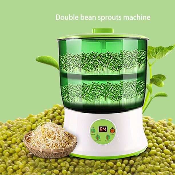 Photo 1 of Bean Sprouts Machine, LED Display Time Control, Intelligent Automatic Bean Sprouts Maker, 2 Layers Function Large Capacity 