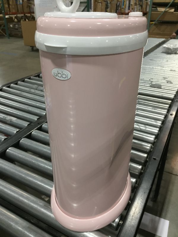 Photo 2 of Ubbi Steel Odor Locking, No Special Bag Required, Money Saving, Modern Design, Registry Must-Have Diaper Pail, Blush Pink