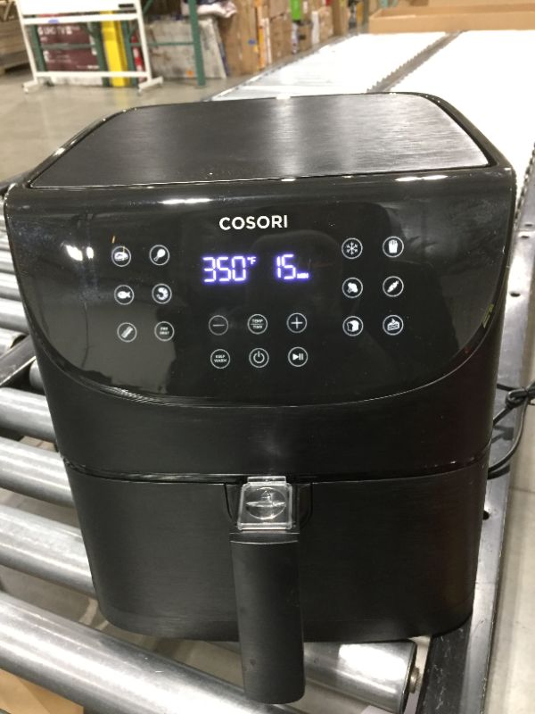 Photo 2 of COSORI Air Fryer Oven Combo 5.8QT Max Xl Large Cooker (Cookbook with 100 Recipes), One-Touch Screen with 11 Precise Presets and Shake Reminder, Nonstick and Dishwasher-Safe Square Design Basket, Black