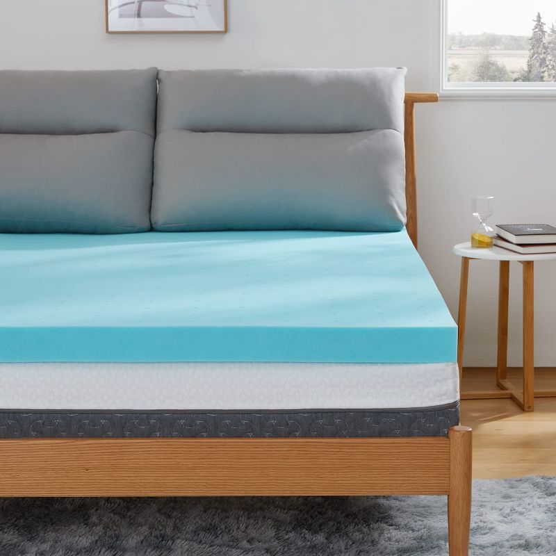 Photo 1 of  3 Inch Memory Foam Mattress Topper, Cooling Gel Ventilated Design, 42x42x60