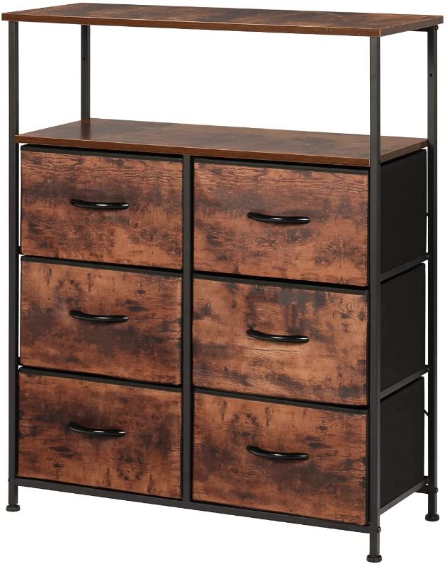 Photo 1 of 6 Drawer Dresser Organizer Tall Fabric Storage Tower for Bedroom (6 Drawer)