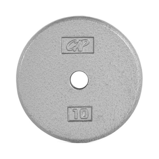 Photo 1 of CAP Barbell - Standard Cast Iron Weight Plate, 10 Lbs, Gray
